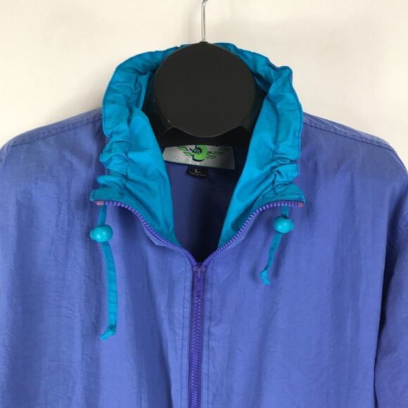 Vintage Pacific Trail Sport Windbreaker Women's Large Full Zip Pockets Lined - Picture 4 of 16